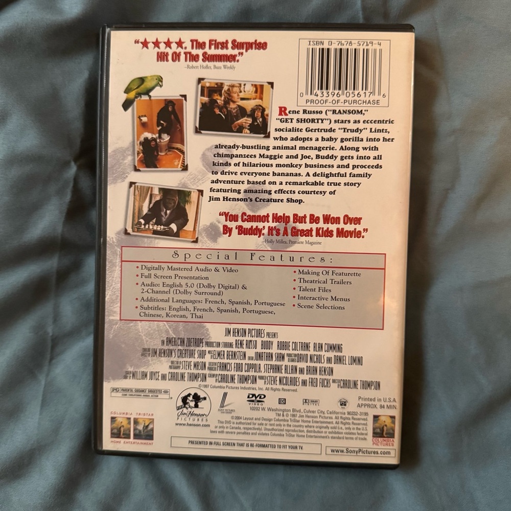 Buddy (DVD, 1997) Movie Disc Tested Working - Picture 3 of 4